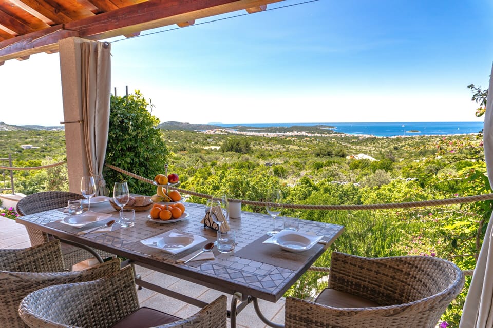 Roofed terrace with spectacular views