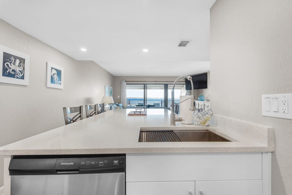Kitchen to living room view