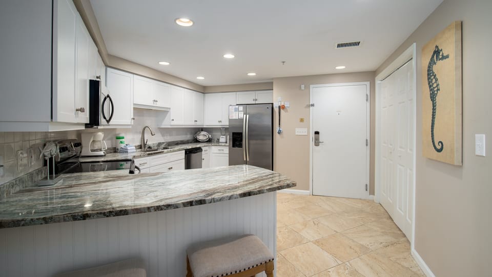 Kitchen and Bar Area