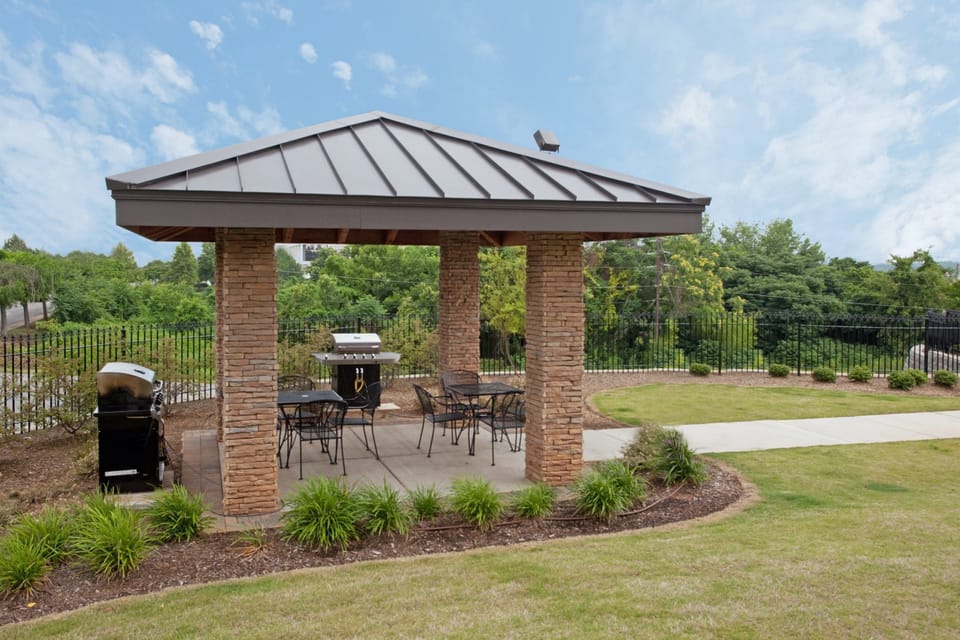 Grill up a meal on the shared BBQs.