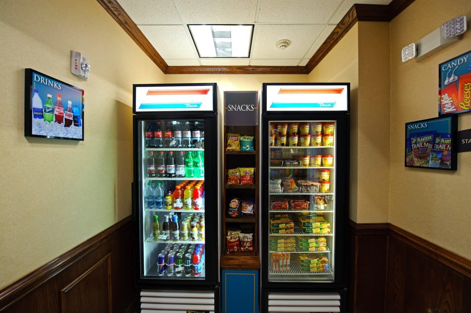Grab a snack from one of the convenient vending machines.