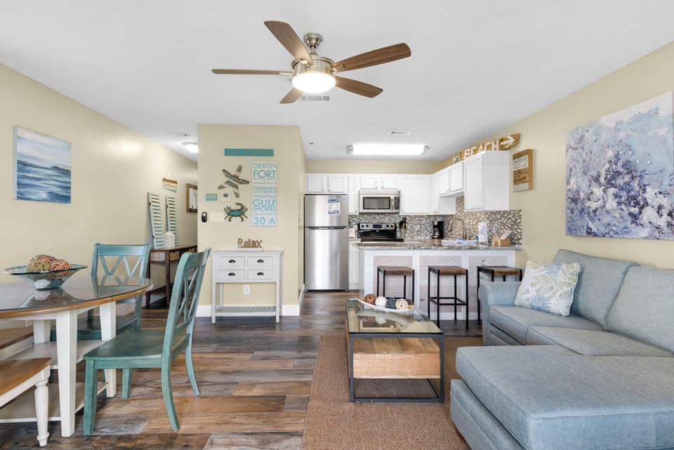 Living room to kitchen