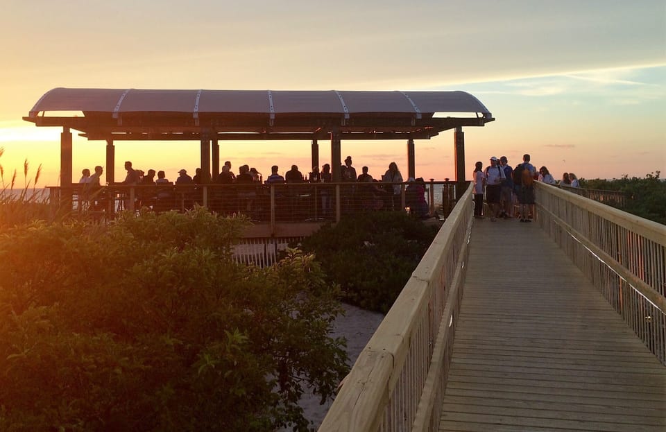 Ocean Edge Beach Bar at sunset