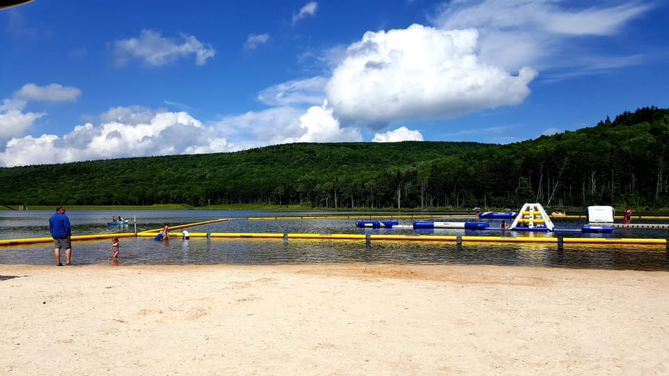 The beach at Shavers lake.