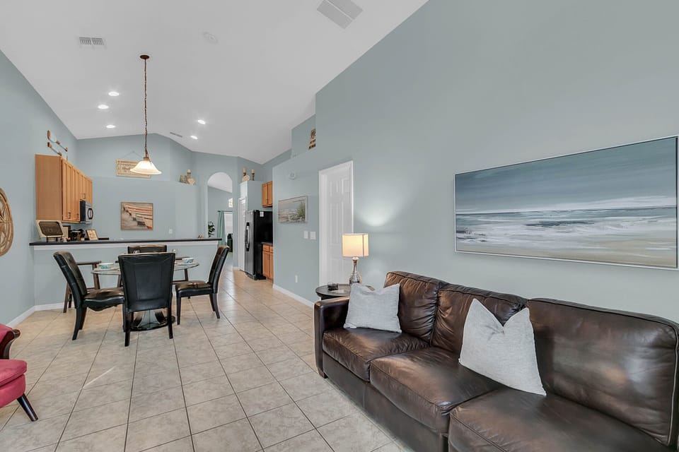 Living room and dining nook