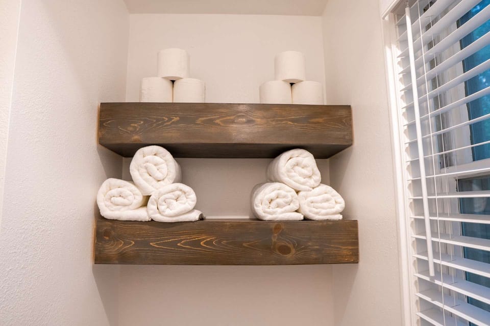 Plenty of TP and Bath Towels to get our Guests through their Stay.