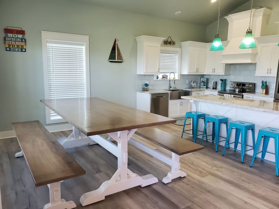 Custom made Dining Table for 10-12 plus counter seating