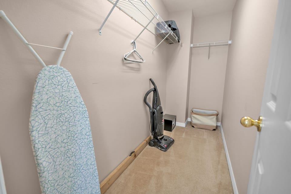 Closet in master bedroom 