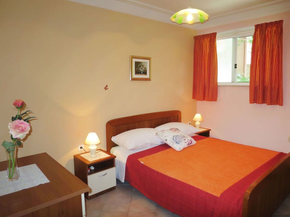 Furniture, Property, Comfort, Plant, Orange, Window, Table, Wood, Bed, Bed Frame