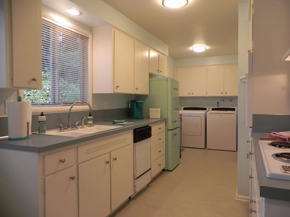 Kitchen with Vintage Refrigerator