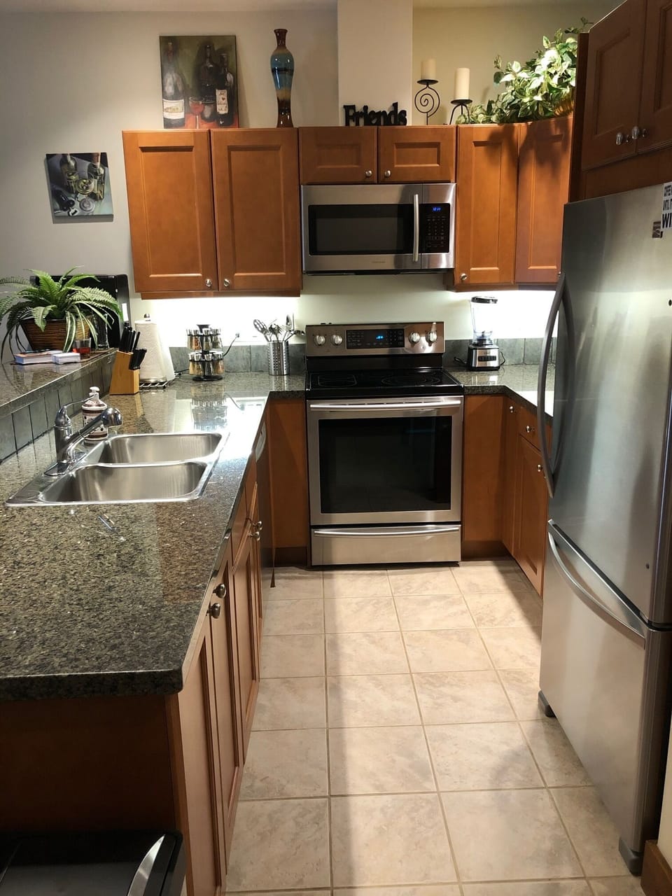 We have new updated stainless steel appliances.
