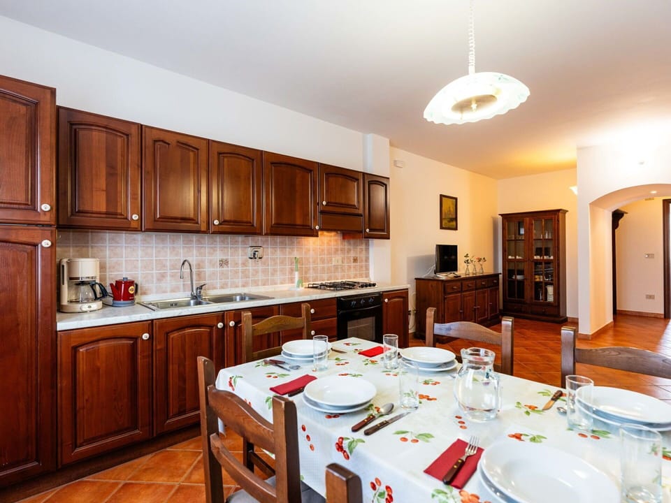 Interior Design, Ceiling, Flooring, Furniture, Floor, Room, Cabinetry, Apartment, Wood Stain, Kitchen