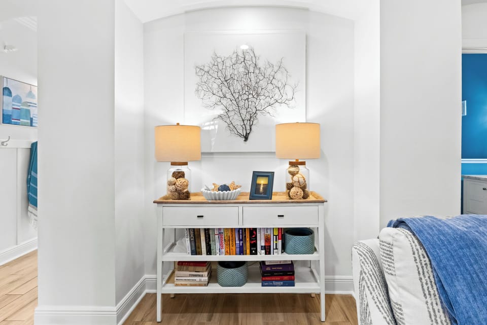 Your living space features thoughtful touches