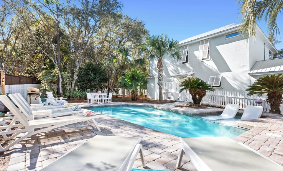 Dive into your private oasis with sparkling pool waters