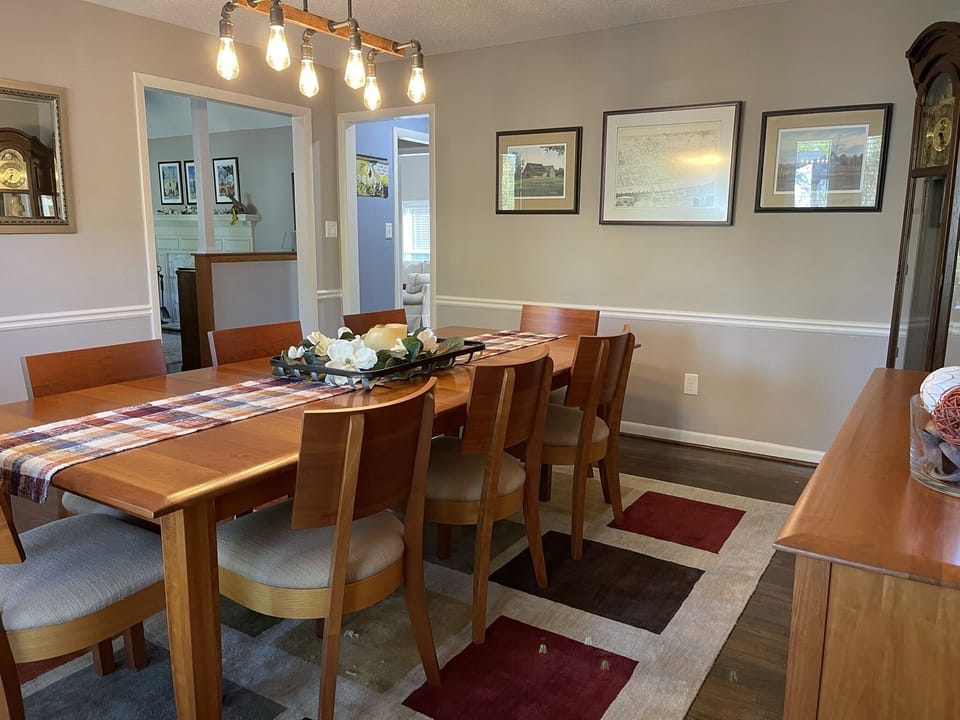Dining room with seating for eight