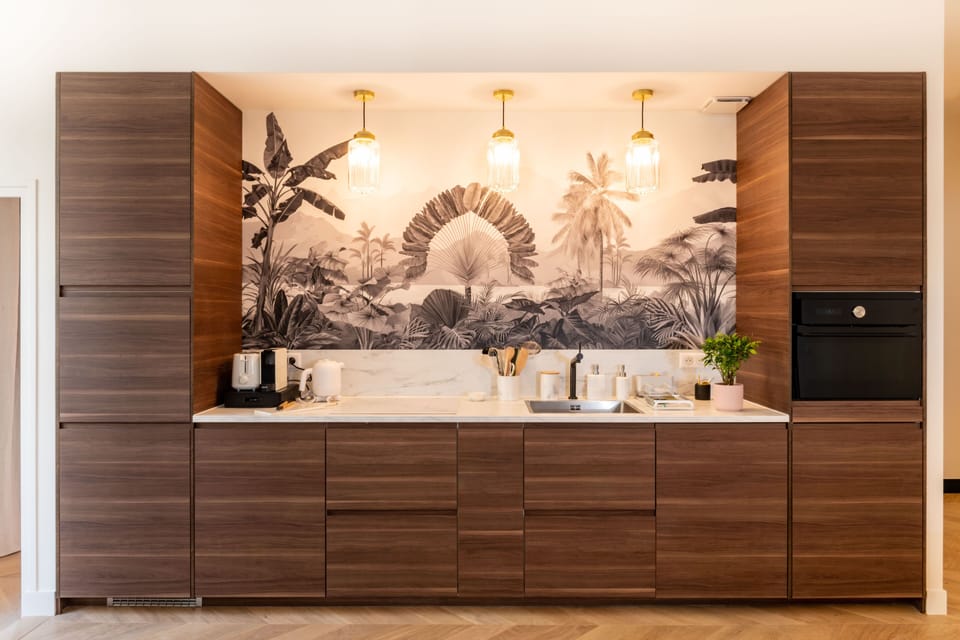 Equiped kitchen with dishwasher and all the cookware to make a gourmet meal