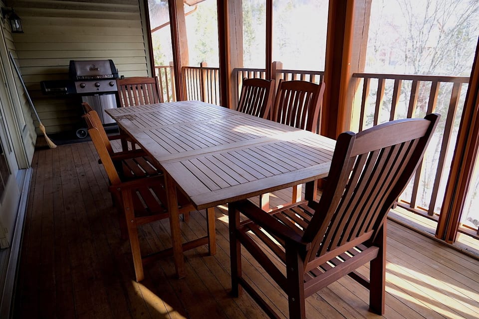 Outdoor patio with BBQ
