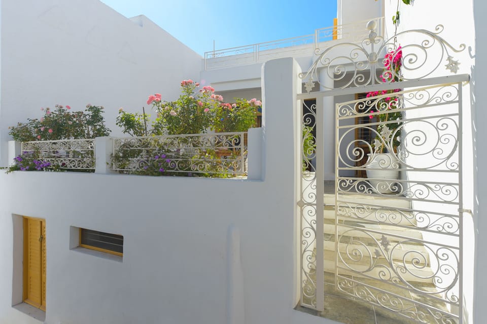 The traditional iron wrought welcoming door