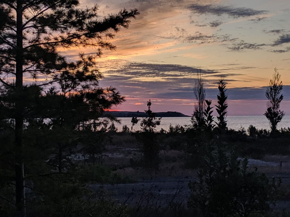 A sunset view from the deck.
