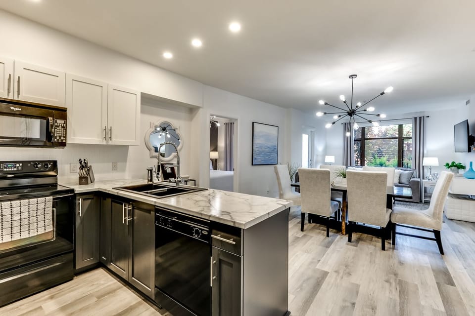 Open concept kitchen, dining and living area. Room for the whole family!