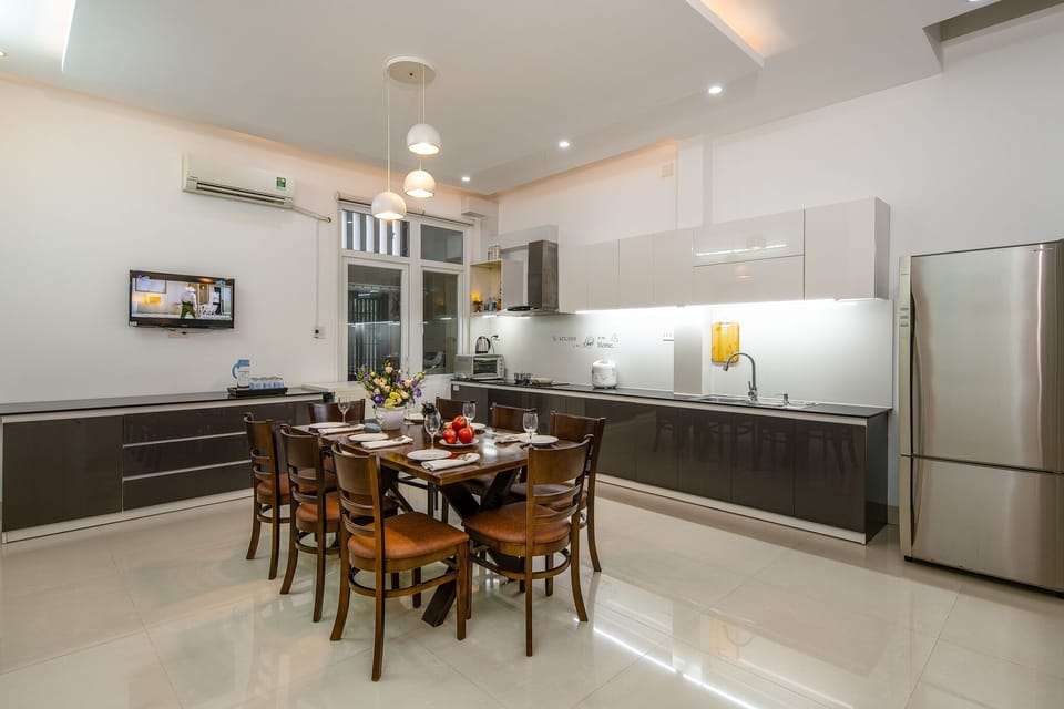 Dining table and kitchen room