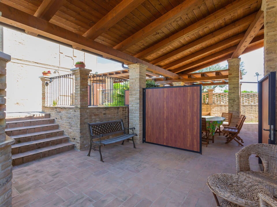 Furniture, Porch, Wood, Plant, Interior Design, Floor, Cottage, Shade, Building, Beam