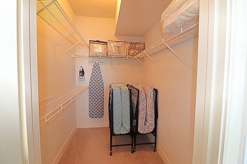2 Roll away beds stored in the closet that you can set anywhere inside the unit