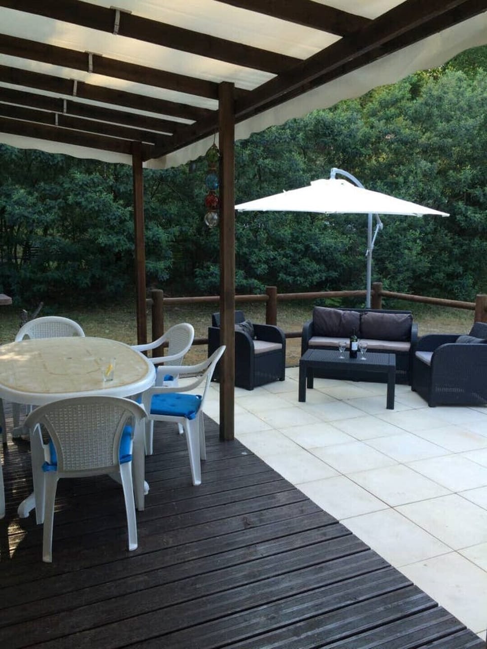 Outside patio seating
