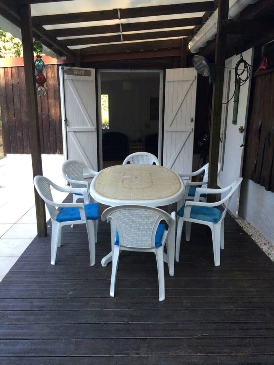 Outside dining area