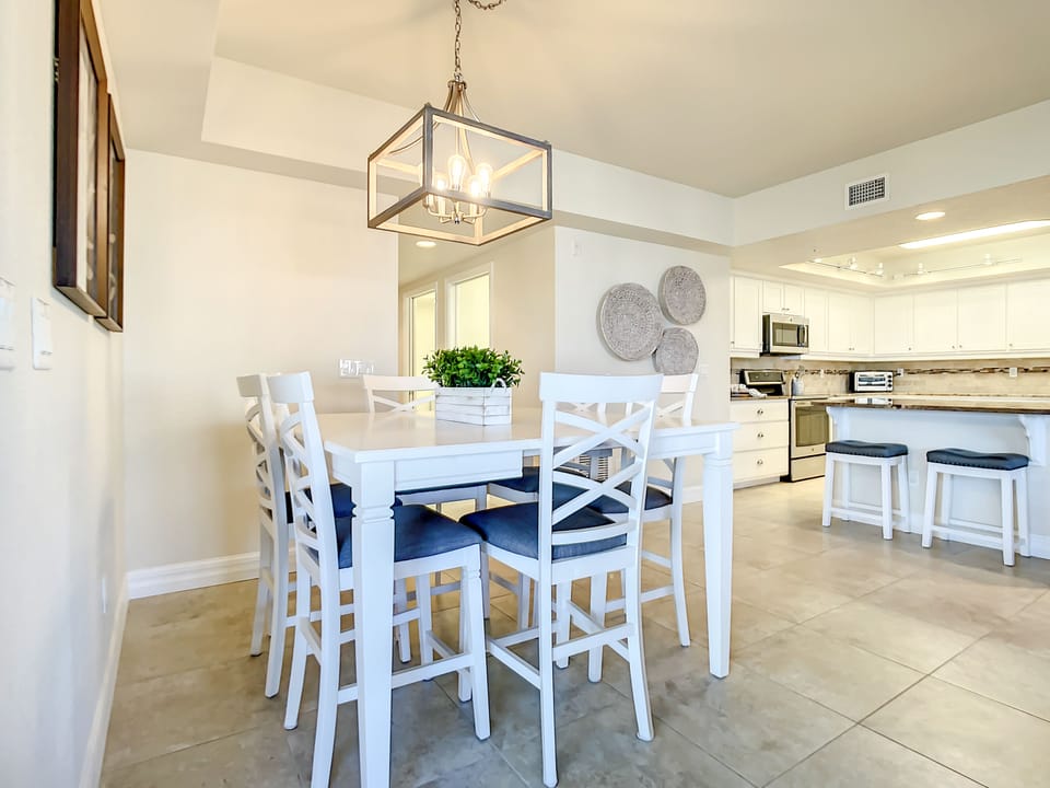 Dining table with seating for 6.