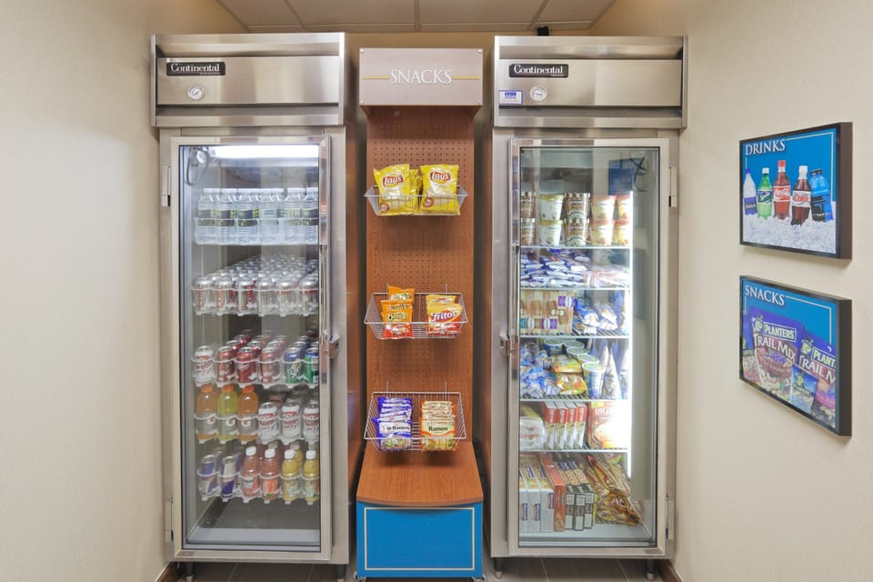 Purchase a snack at the on-site pantry.
