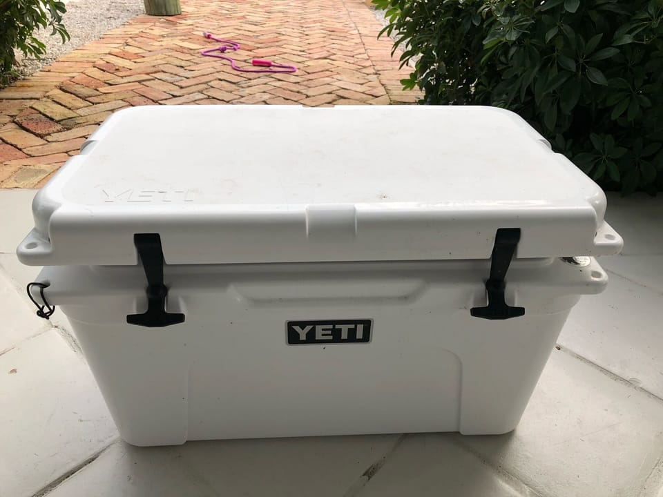 Yeti Cooler Keeps Drinks cold for the week