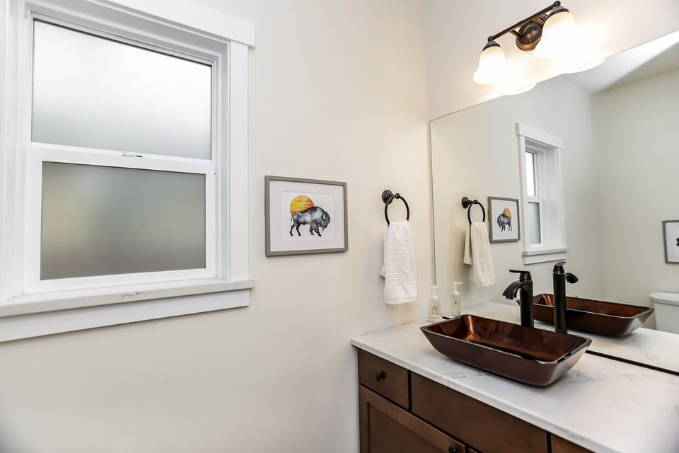 Downstairs powder bathroom