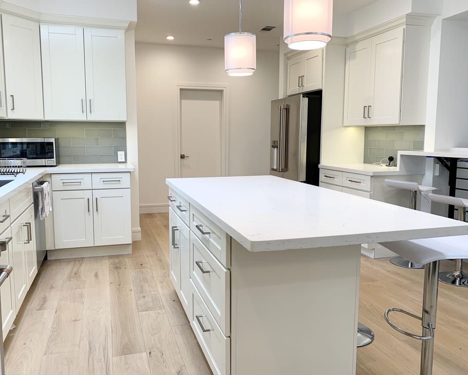 Fully equipped kitchen, modern stainless steel appliances