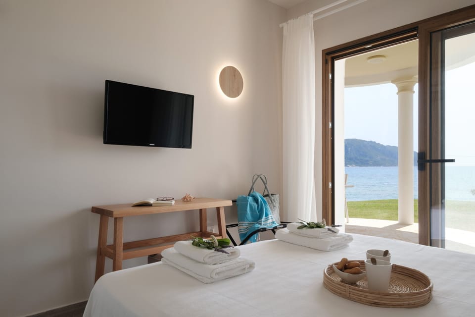 Armikes Beachfront Suite 1 Afionas Bedroom