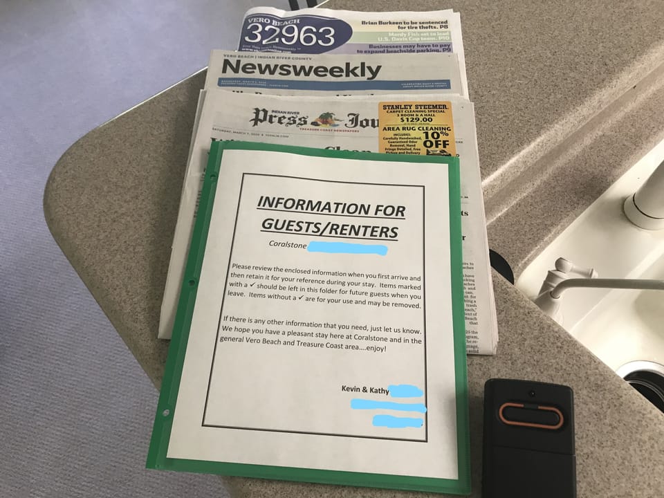 Welcome Materials & Gate Remote