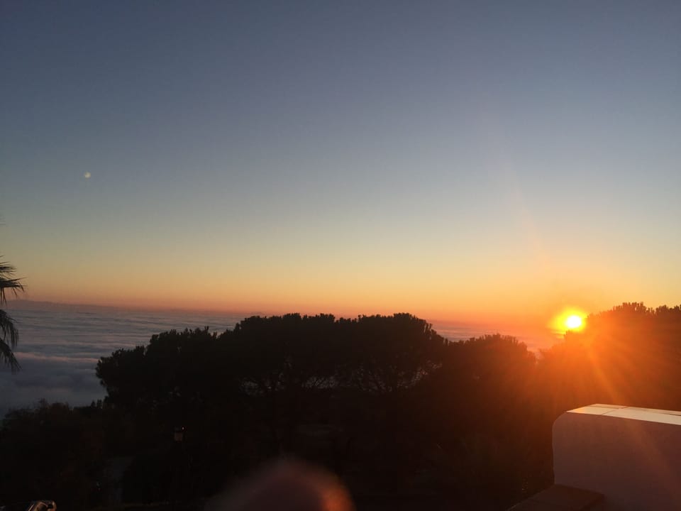 Terrace sunset view