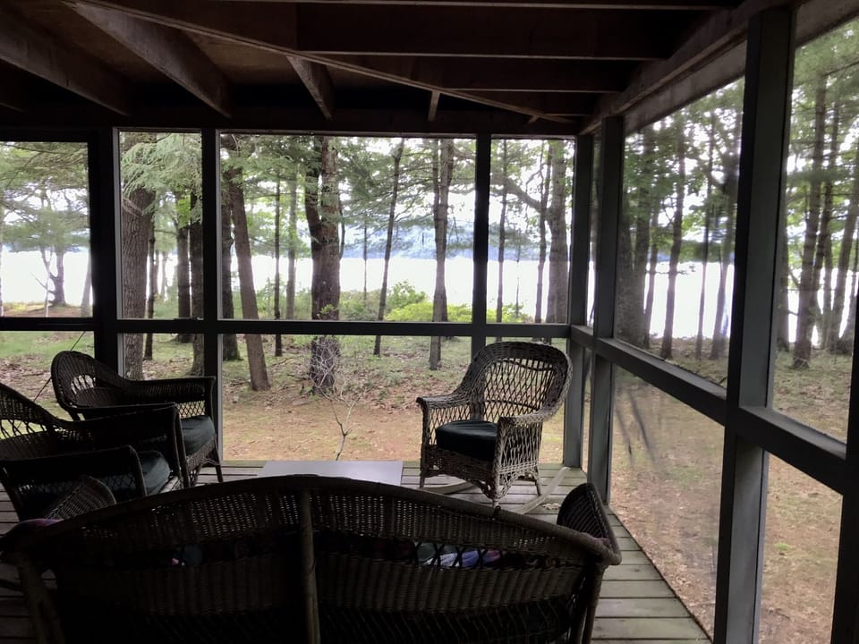 corner of screened porch