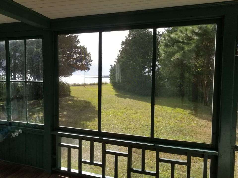 View from Big House's side screened in porch.