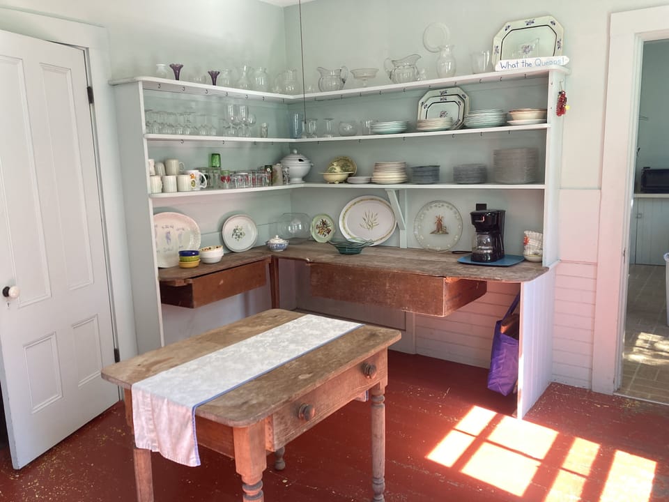 Big House pantry.  Silver wear in drawer.