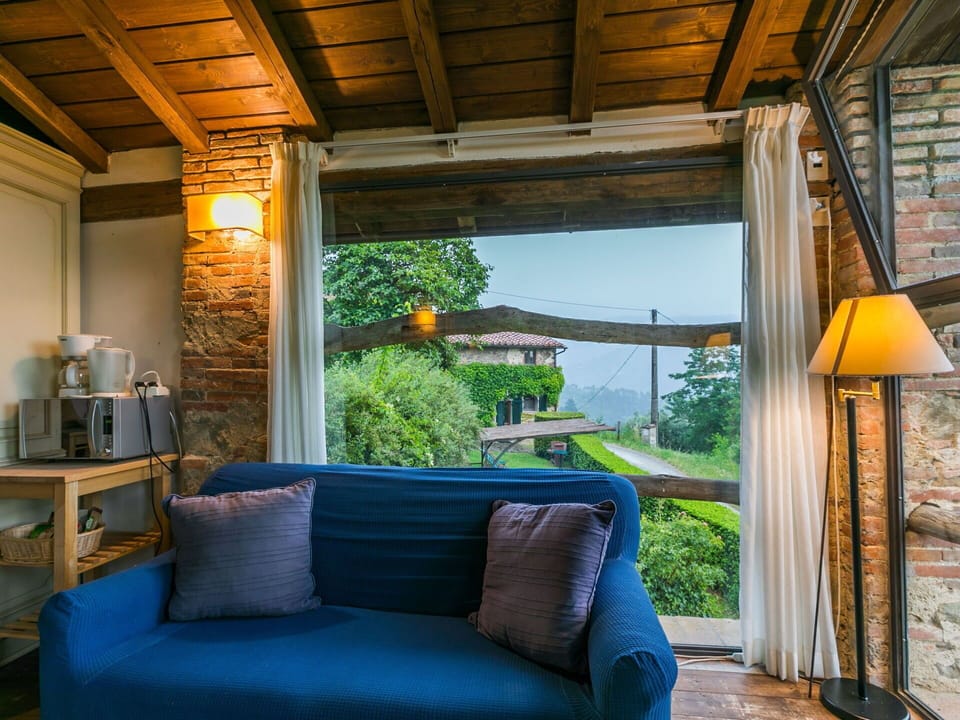 Furniture, Property, Plant, Blue, Azure, Lighting, Shade, Lamp, Interior Design, Wood