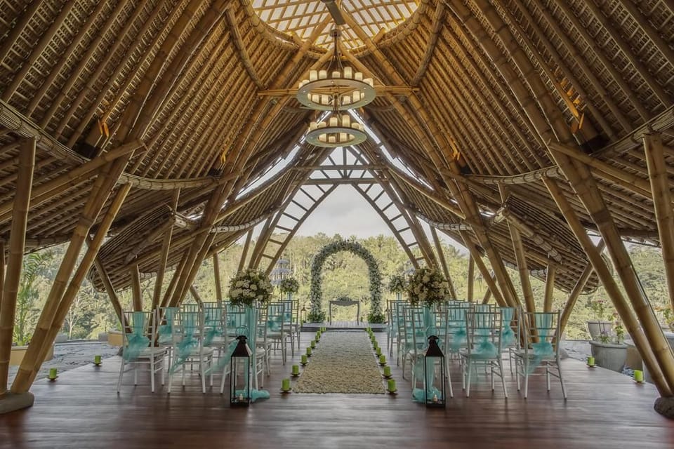 Outdoor banquet area