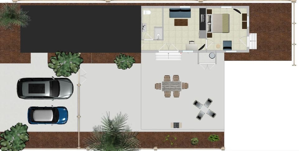 Floor plan shows off-street parking.