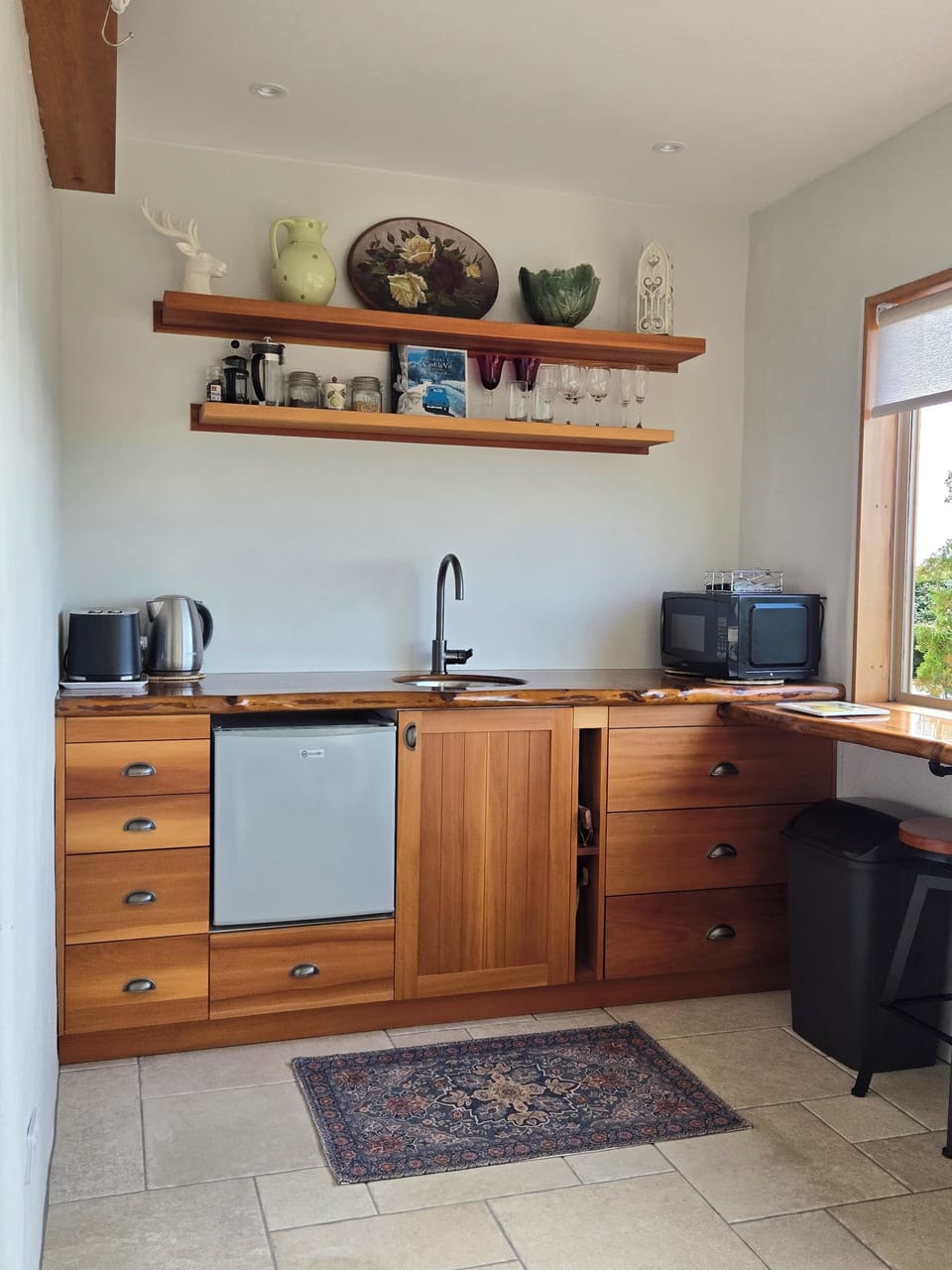 Fully stocked kitchenette