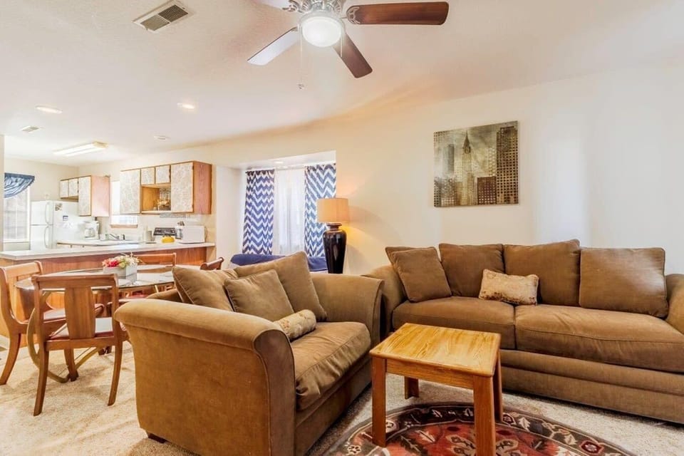 Open Living  with access to Kitchen and Dining.