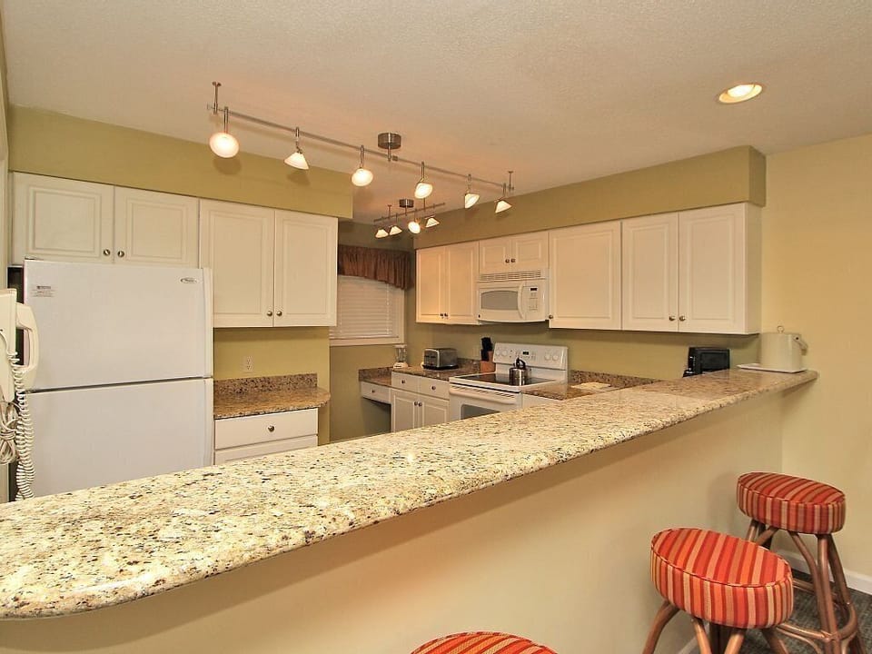 Fully stocked kitchen with Island