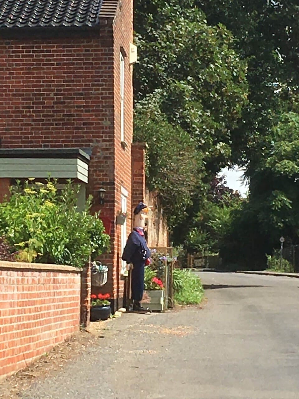 Postman Pat entry to the Geldeston Scarecrow trail. He won. 