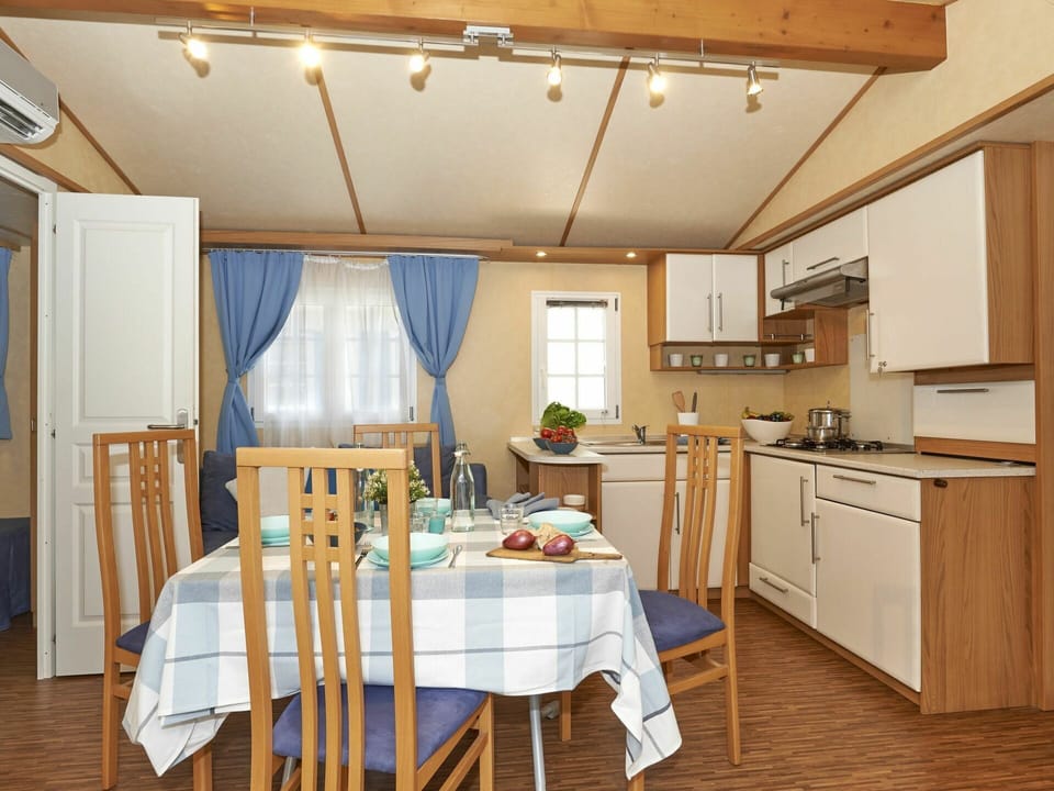 Table, Furniture, Property, Cabinetry, Countertop, Wood, Building, Chair, Kitchen Appliance, Interior Design