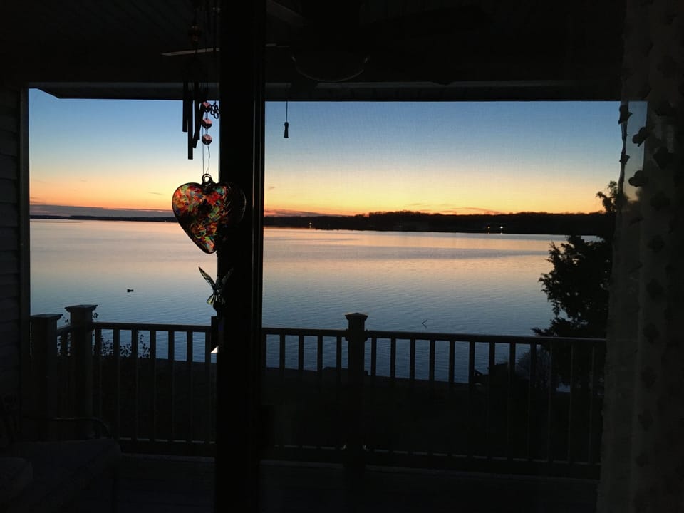 View from the bed in master