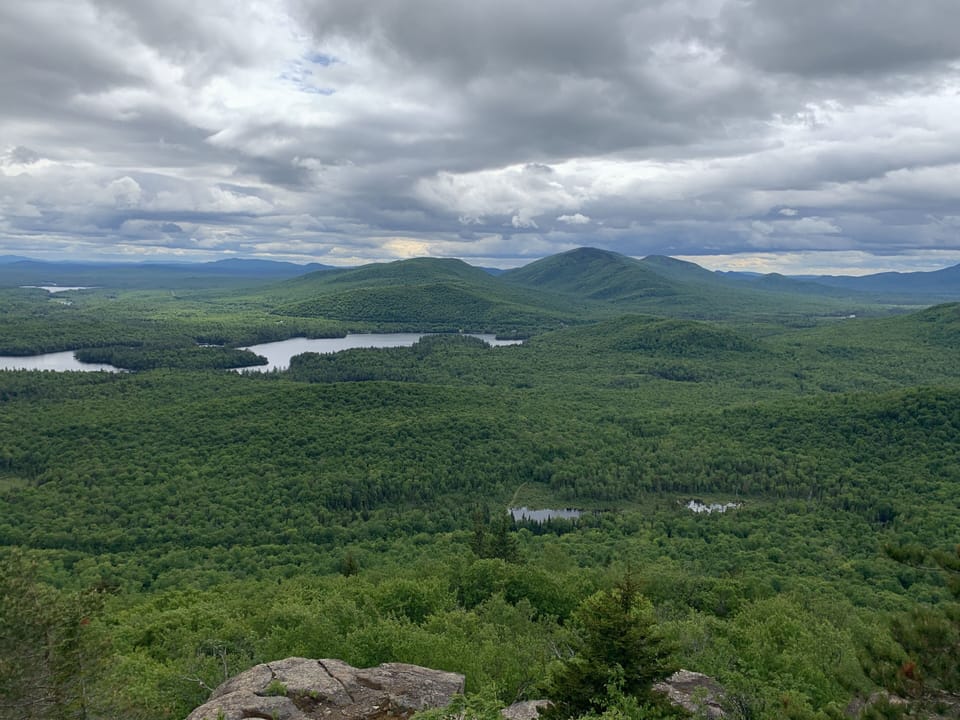 Loon Lake from hiking trail behind the cabin